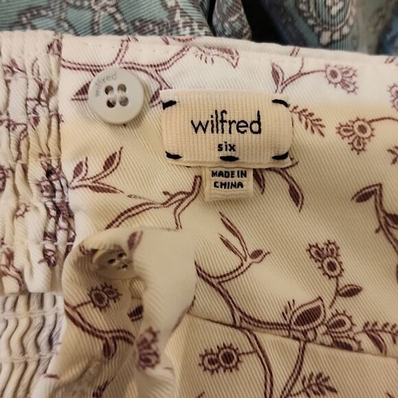 Aritzia Wilfred Floral Paisley Pocket Mini Dress 6 Retro - Picture 5 of 7